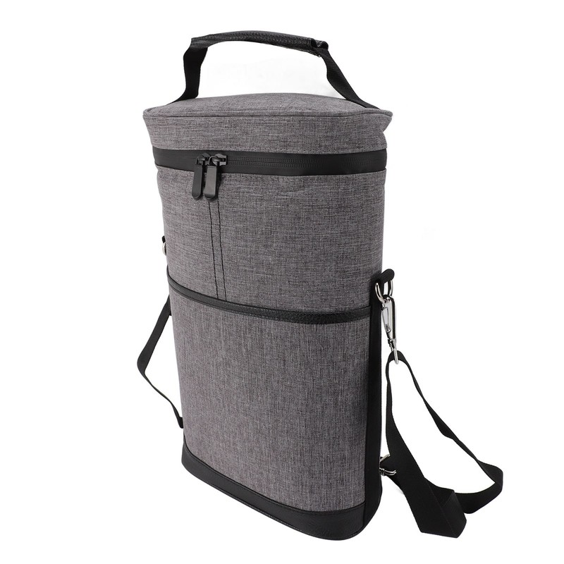 2 Bottle Wine Cooler Bag Leakproof Insulated Padded Wine Carrier