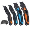 Lichamp Utility Knife 4 Pack, Quick-Change Razor Box Cutter 2-in-1
