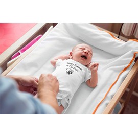 Newest Member of the Pack - Funny Pregnancy Anouncement - Baby Shower - Infant Baby Bodysuit (White, 6 Months)