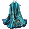 100% silk scarf- turquoise Van Gogh 'Almond Blossom'. Touch of