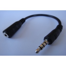 3.5mm Male to 2.5mm Female Headphone Audio Adapter/Cordless Phone to Smartphone Adapter by ienza®