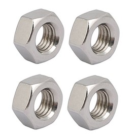 uxcell 4pcs M12 x 1.75mm Pitch Metric Thread 201 Stainless Steel Left Hand Hex Nuts