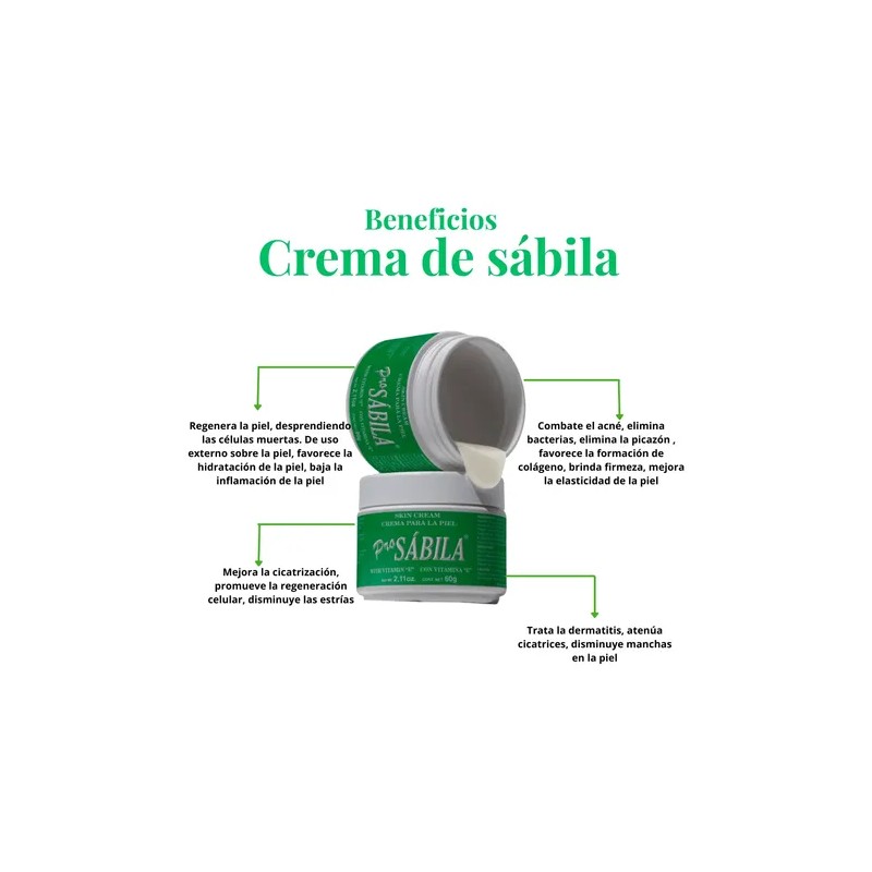 Crema Facial Sábila Y Vitamina E Para Manchas Y Resequedad