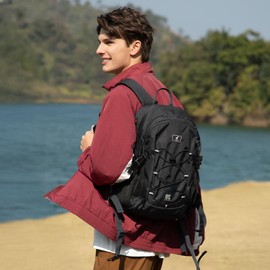 OIWAS Hiking Backpack, Water Resistant Camping Backpack with Hydration Bladder Outlet, 20L Lightweight Hiking Daypack, Travel Daypack for Men and Women Outdoor Small Hiking Backpacks