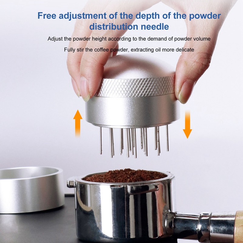 Coffee Needle Distributor with Base Effective Dispersion Rust Resistant Stainless