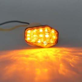 Kinstecks 1 Pair Motorcycle Side Marker Light Motorcycle Indicator LED Flush Mount Turn Signal Light Blinker Turning Lamp for SUZUKI GSXR SV BANDIT DL