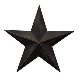 CWI Gifts Barn Star Wall Decor, 18-Inch, Antique Black