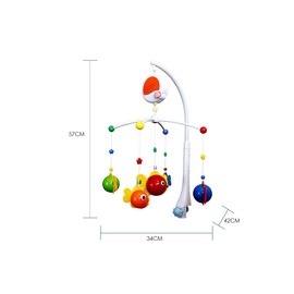 Meero London 6915 New Born Baby Cot's Mobile Musical Stroller's Activity Toy,Adjustable Arm to Fit All Cots, 12 Songs with Music Modes Suitable from Birth,0+ Months