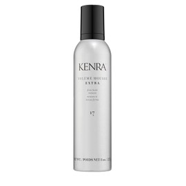 Kenra Professional Volume Mousse Extra 17 | Mousse De Fijación Firme | Fórmula Ligera Que No Rese Ni Deja Residuos | Controla El Frizz Y Acondiciona | Protección Térmica Hasta 450°F | 236 ml