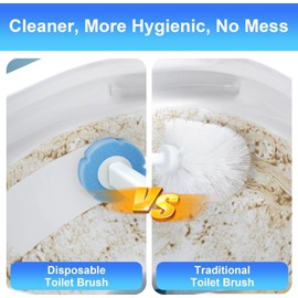 JOYMOOP Toilet Brush Replacement Pads – 36 Count Super Absorbent Cleaning Refills, Safe for Porcelain, Chrome & Enamel (Toilet, Sink, Bathtub, Urinal)