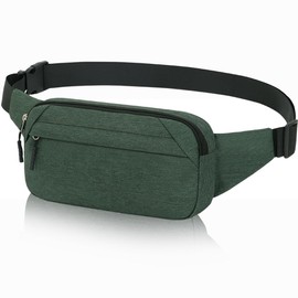 Bumbag Waterproof Bum Bag Waist Fanny Pack Running Belt for Men Women Unisex Bum Bag with Adjustable Belt for Outdoors Workout Hiking Gifts for Ladies Boys (Olive)