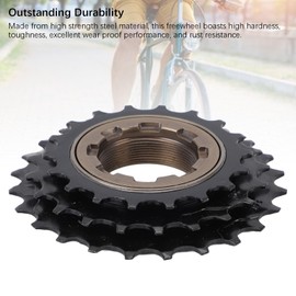 Zunate 3 Speed Freewheel for Spin Hub Accessory, Steel 18 21 24T Cycle Freewheel Cycling Replacement Part