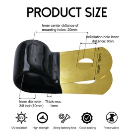 60 Pack Vinyl Coated Cable Clamps with 200 Zip Cable Ties Galvanized Steel Cable Clamps Metal Wire Clamps Rubber Cushioned Insulated Clamp Hose Clamp Pipe Clamps (3/8 Inch,10mm)