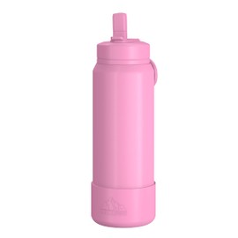 Hydrapeak 26oz Sport Insulated Water Bottle with Straw or Chug Lid, Leak & Spill Proof, Keeps Drinks Cold for 24 Hours, Hot for 12 Hours, Premium Stainless Steel Water Bottles (26oz, Bubblegum)