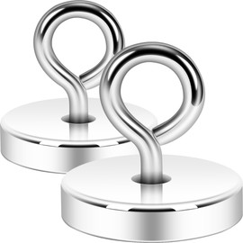 Neosmuk Fishing Magnet, 1.42 inches Magnet 150lb Strong Magnet Heavy Duty for Remover, Super Neodymium High Power Magnet with Handle for Tag, Shop, Lifting and Pick up