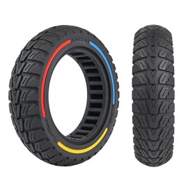 ZAITUO 9.5x2.5-6.1 9.5" Off-Road Honeycomb Tire, Air Pocket Non-Pneumatic Solid Tyre w/Slot 45mm Replacement for NIU KQi3 Pro/Max/Sport Scooter Electric KickScooter Tyre Wheel Parts (A x2)