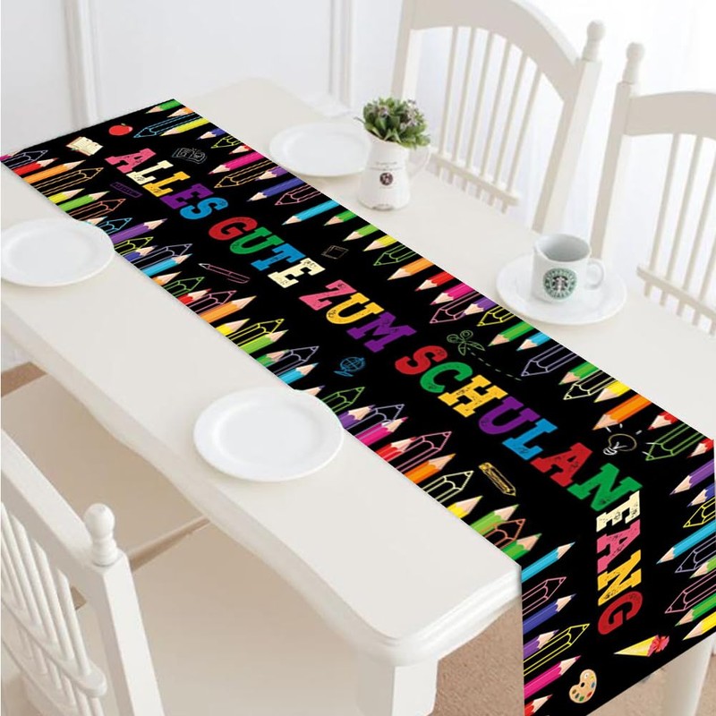 Table Runner for First Day of School, Table Decoration, First