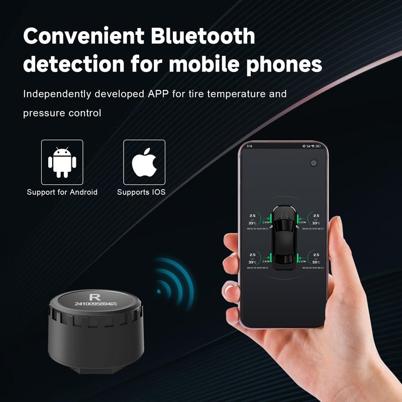 Easesuper RV Tire Pressure Monitoring System, Wireless TPMS with Bluetooth
