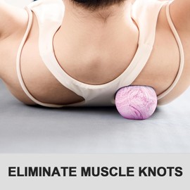 Massage Lacrosse Balls for Myofascial Release, Trigger Point Therapy Muscle Knots, and Yoga Therapy, Made of Rubber, 2.5 inch, Pink