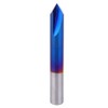 90 Degrees Chamfer End Mill 2 Flute Blue Coating Tungsten