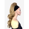 Wavy, long ponytail hairpiece extension: Casey ash blonde #24