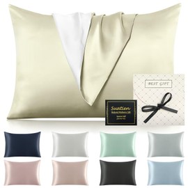 Silk Pillow Cover, 19.7 x 27.6 inches (50 x 70 cm), Washable, One-sided Silk Pillowcase, Stylish, Envelope Type Pillow, Cute, Pillow Case, Reduces Sleeping Habits, Reduces Friction, Antibacterial,