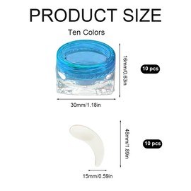 Gaodercha Empty Plastic Cosmetic Jars 10 Colours 5 ml Clear Sample Empty Containers with Lid Refillable Cosmetic Storage Container with 10 Spatulas for Toiletries Creams Lotions 10 Pieces