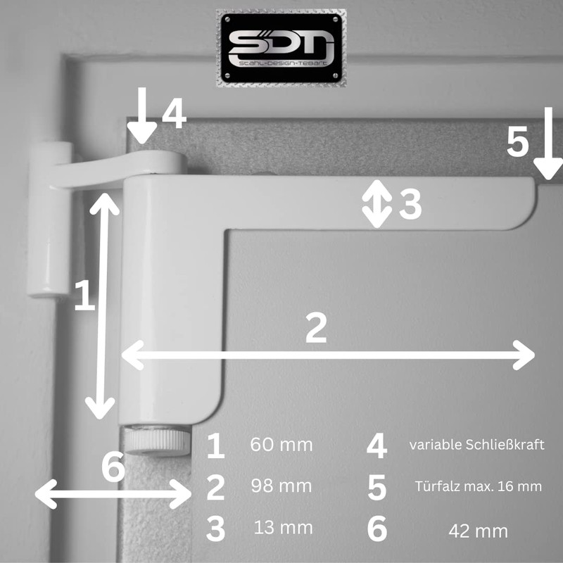 ClipClose Door Closer / Mini Door Closer in Silver, Easy