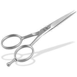 Bartschere aus Solingen Haarschere mit einseitiger Mikroverzahnung Made in Germany Nasenhaarschere Schnurrbartschere für die optimale Bartpflege zum Kürzen von Barthaaren, Nasenhaaren und Kopfhaaren