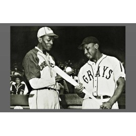 1942 Satchel Paige Vs Josh Gibson PHOTO Kansas City Monarchs, Negro League Stars