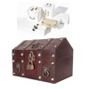 Treasure Chest Storage Box with Combination Lock Handcraft Exquisite Wood