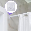 Mxxipp 6pcs Self-Adhesive Shower Rod Holder, Clear Invisible Curtain Rod