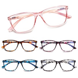 SIGVAN Ladies Reading Glasses Blue Light Blocking Spring Hinge Fashion Pattern Print Eyeglasses for Women (C5 Mix, 2.50, x)