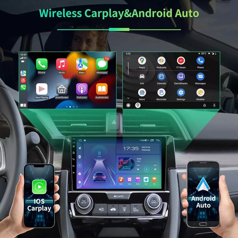 Apple Carplay For Honda Civic 2016-2021 Android 12 Car Stereo