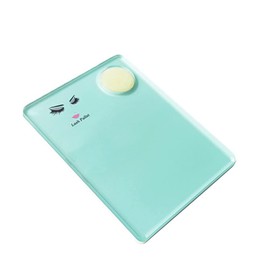 Acrylic Eyelash Extension Eye Lash Pallet Tool, Grafting False Eyelash Jade Console Round Jade Stone Organizer Eyelash Extension Grafting Pad Lash Tray Gasket (Blue)