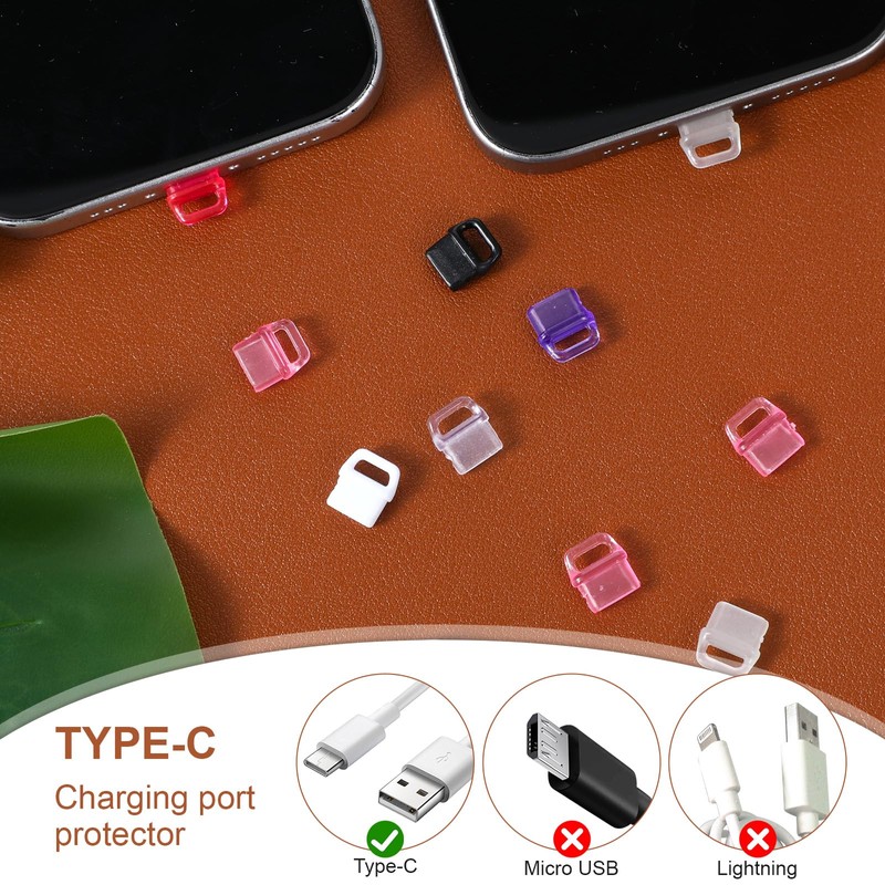 GEEHUA Pack of 30 USB Type C Dust Plugs, Colourful
