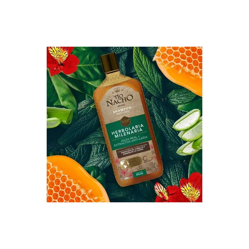 Tío Nacho Shampoo Herbolaria Milenaria. Botella Con 415ml.