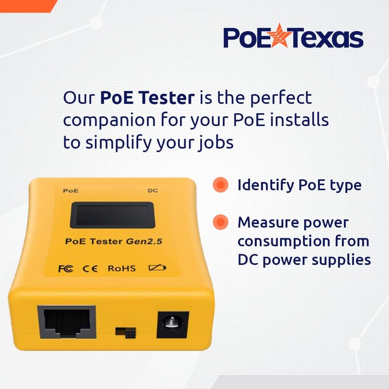 PoE Tester Gen2.5 by PoE Texas - Power Over Ethernet