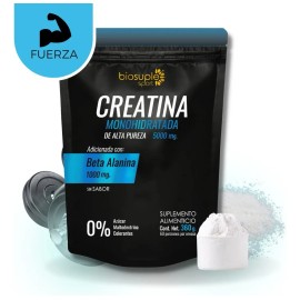 Creatina Monohidratada Pura Biosuple Resistencia Fuerza 360g