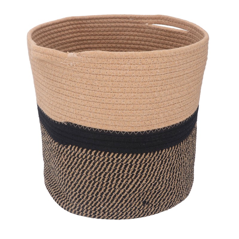 Woven Laundry Basket Cotton Rope Multifunctional Clothes Storage Hamper with