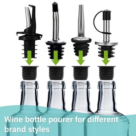 YIWONFU Liquor Pourer Adapters (6-Piece Pack) - bottle jack adapter Suitable for large bottles with neck diameters up to 1 inch/25 mm, interchangeable for oil or wine spouts.