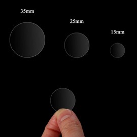 2160pcs Clear Seal Labels, 15 mm 25 mm 35 mm Round Stickers Clear Sale Packaging Round Clear Envelope Stickers, Transparent