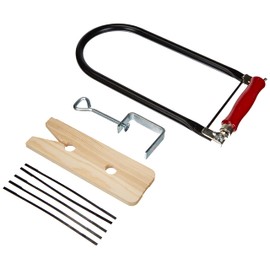 Rayher Hobby Rayher Laubsäge-Starter-Set aus Stahlrohr, inkl. Laubsägebrettchen mit Einspannhalterung und Metallzwinge, ideal für Spanplatten und Sperrholzplatten, ein Muss in jedem Werkzeugkoffer