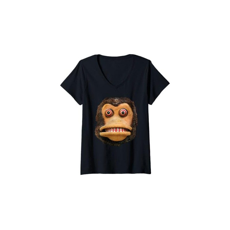 Womens Big Buggy Eyed Monkey Face Cymbal Playing Toy Animal