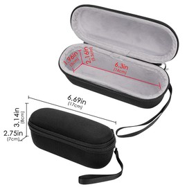 TOCCOOL Thermometer Storage Bag - Protective Case for Digital Ear & Forehead Thermometers Box, Durable EVA Organizer for Home, School, and Hospital Use (Black, Shockproof/Waterproof)