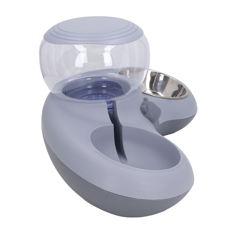 Double Cat Bowls Pet Food and Water Bowl Set Tilted
