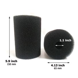Qzbhct 2 Pack Foam Filter Sponges for Canister Filters for Aquaclear 70/110 Filters X-Large Overflow Filter Box Intake Round Pre-Filter 5.91" x 4.13"