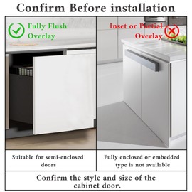 HBOPAN Trash Cabinet Foot Pull with Adhesive Screws Cabinet Door Protection Pad，Hands-Free Door Solution Trash Drawer, 4 Inch (Matte Black) (1 Pack)