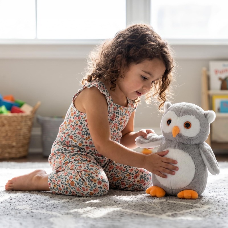 WEIGEDU Owl Stuffed Animal Plush Toy, 11.8 Inch