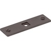 Top Knobs TK741BLK Barrington Collection 3" Channing Backplate, Flat Black